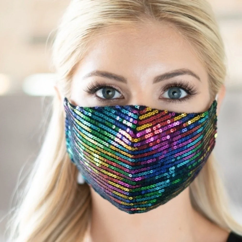 🆕3 Sequin Masks, washable